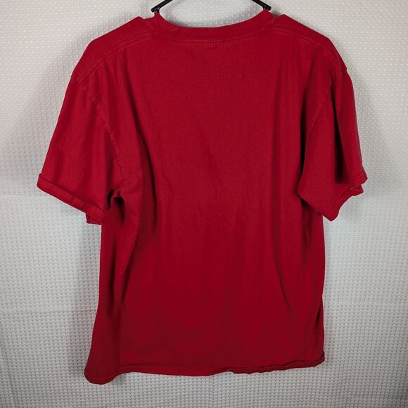 Play Ball Red Graphic T-Shirt Men’s Large Funny Cartoon Character Baseball Tee - Picture 5 of 5